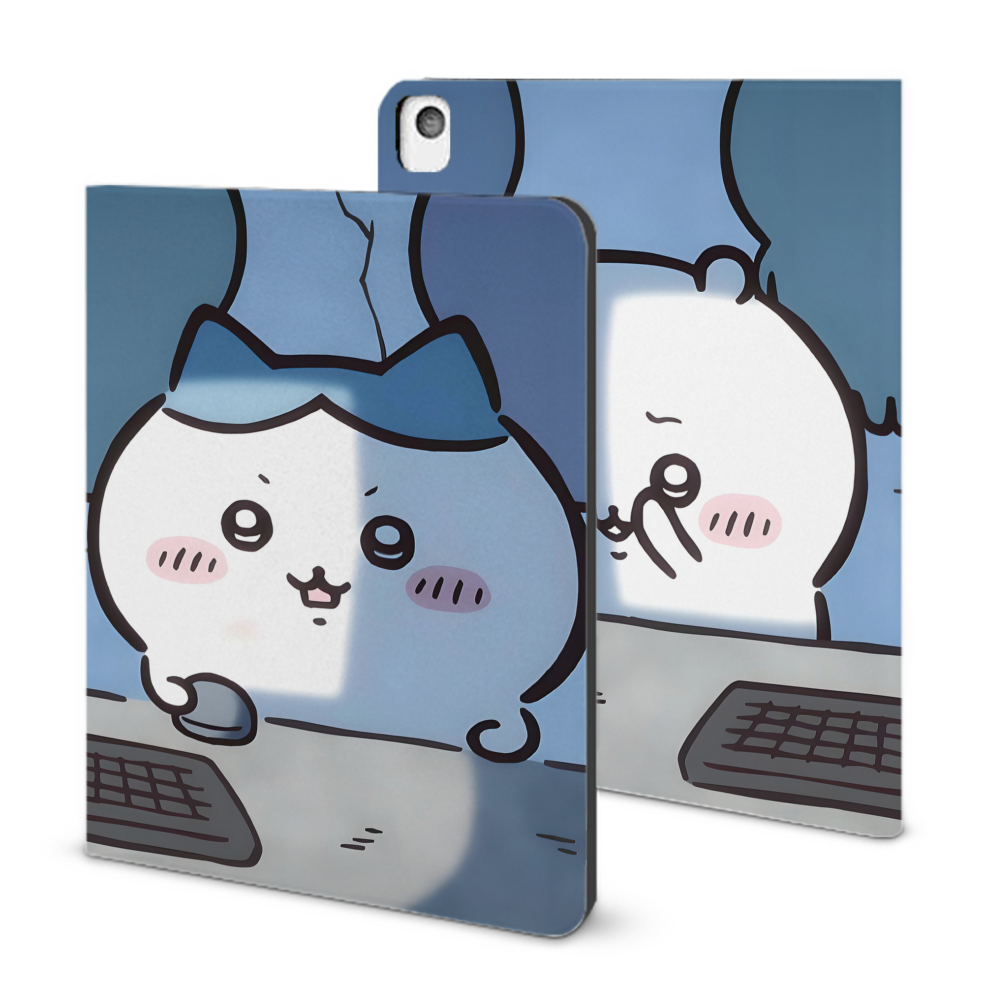 （画像用） ちいかわ Chii-kawa IPadケース ペンホルダー付き ブックスタイルデザイン